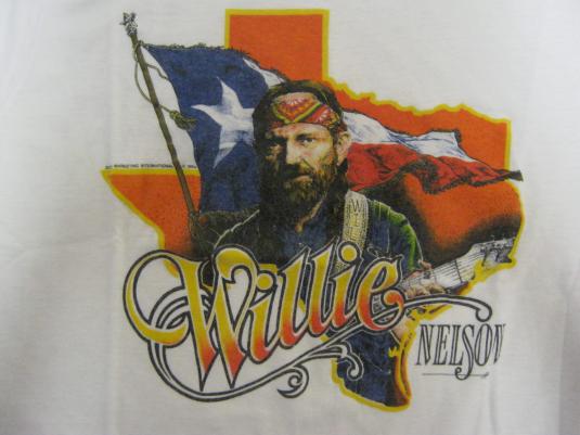 Willie Nelson Vintage 1984 Concert T-Shirt - Texas