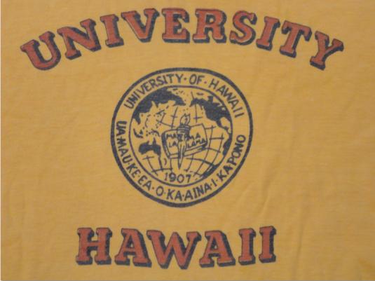Vintage 1970s University of Hawaii College T-shirt M