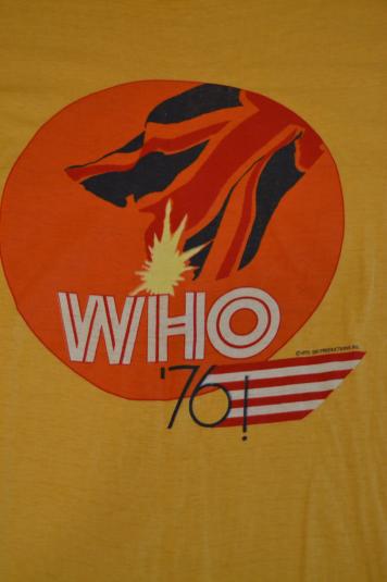 RARE 1976 The Who US Tour T-Shirt Deadstock New Old Stock