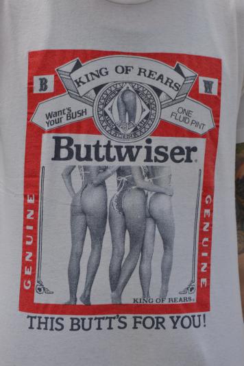 Vintage 80’s Budwiser Knock Off “Buttwiser” Medium T-Shirt