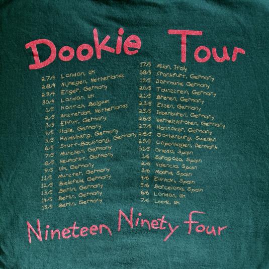 Green day dookie shirt 1994 sale