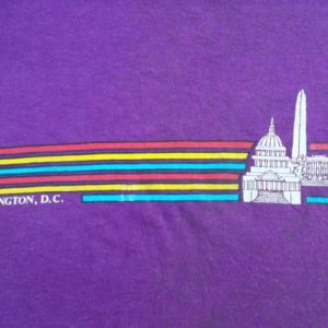 Vintage Washington D.C Rainbow Travel T-shirt Bantam 50/50