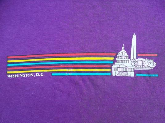 Vintage Washington D.C Rainbow Travel T-shirt Bantam 50/50