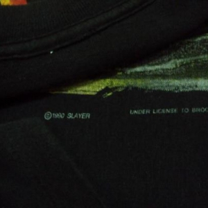 VINTAGE 1990 SLAYER "SEASONS IN THE ABYSS" PROMO T SHIRT