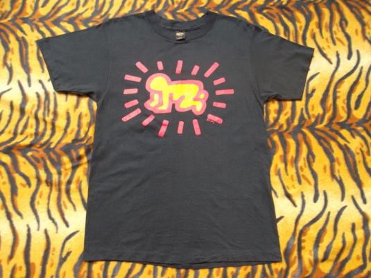 Original Vintage Keith Haring 1980s Pop Art T-shirt