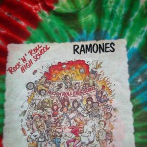 RAMONES 80s TOUR CONCERT ROCK N ROLL HIGH SCHOOL TIE DYE