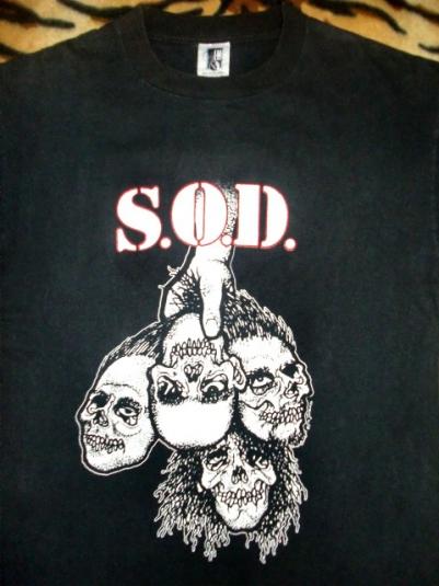 VINTAGE S.O.D STORMTROOPERS OF DEATH PUSHEAD DESIGN T-SHIRT