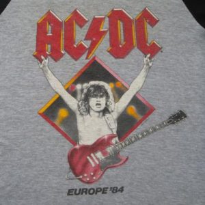 VINTAGE AC/DC 1984 EUROPEAN TOUR PROMO ROCK T-SHIRT