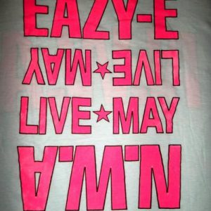 RARE N.W.A EAZY E LIVE MAY 1988 CONCERT TOUR T-SHIRT NWA