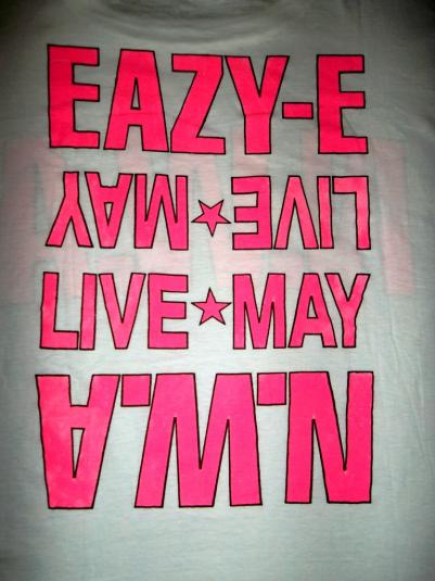RARE N.W.A EAZY E LIVE MAY 1988 CONCERT TOUR T-SHIRT NWA