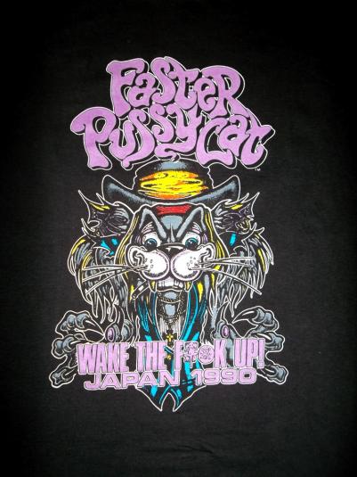 Faster Pussycat 1990 Japan Concert Tour T-shirt Rare