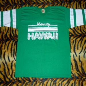 VintageLogo 7 University Hawaii 80's 50/50 Raglan T-shirt