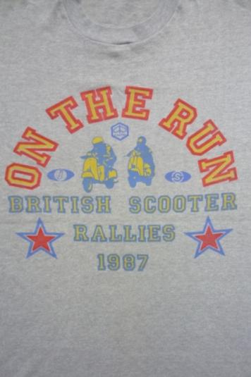 PIAGGIO BRITISH SCOOTER RALLIES 1987 T-SHIRT RARE