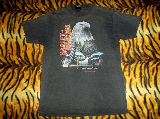Harley Davidson 3D Emblem 50/50 Soft Thin T-shirt