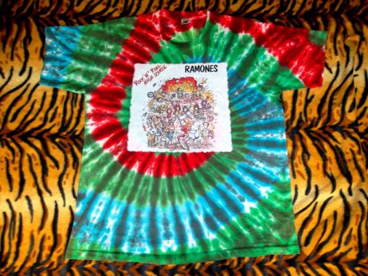 RAMONES 80s TOUR CONCERT ROCK N ROLL HIGH SCHOOL TIE DYE