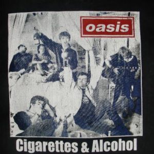 OASIS 1994 'CIGARETTE AND ALCOHOL' PROMO T-SHIRT
