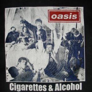 OASIS 1994 'CIGARETTE AND ALCOHOL' PROMO T-SHIRT