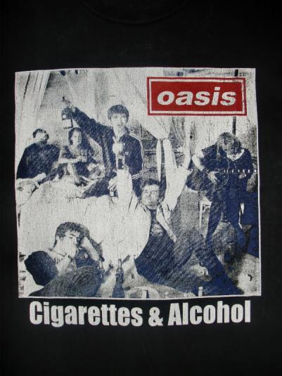 OASIS 1994 ‘CIGARETTE AND ALCOHOL’ PROMO T-SHIRT