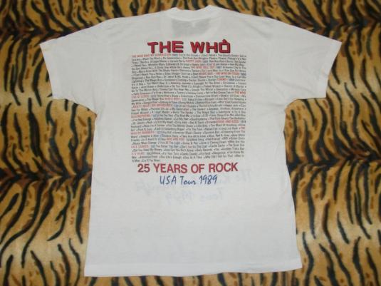 The Who 1989 25 years anniversary T-shirt