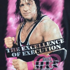 Vintage 1996 Bret Hit Man Hart WWF WWE Wrestling T-Shirt L