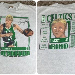 Vintage 1990 Larry Bird Boston Celtics Caricature T-Shirt L