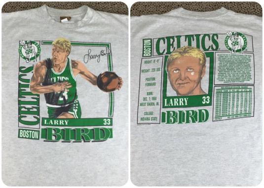 Vintage 1990 Larry Bird Boston Celtics Caricature T-Shirt L