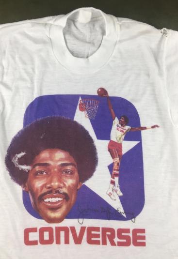 Vintage 70s 80s Julius Erving Converse Basketball T-Shirt