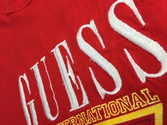 Vintage 80s Classic GUESS Georges Marciano Red USA T-Shirt