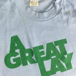 Vintage 80s Funny Innuendo "A Great Lay" Waterbeds T-Shirt