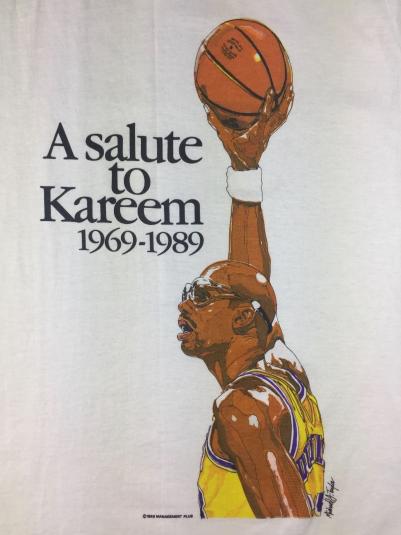 Vintage 1989 Kareem Abdul-Jabbar Lakers Basketball T-Shirt