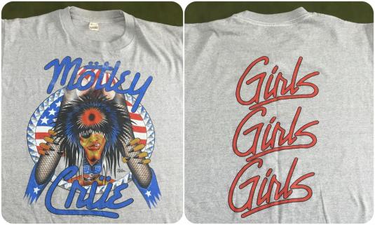 Vintage 1987 Motley Crue Girls Concert Tour T-Shirt XL