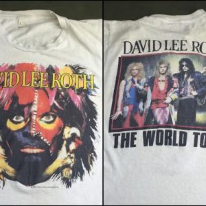 Vintage 1986 David Lee Roth World Tour Concert T-Shirt