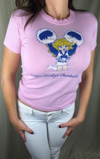 Vintage 70s 80s Dallas Cowboys Cheerleaders Football T-Shirt