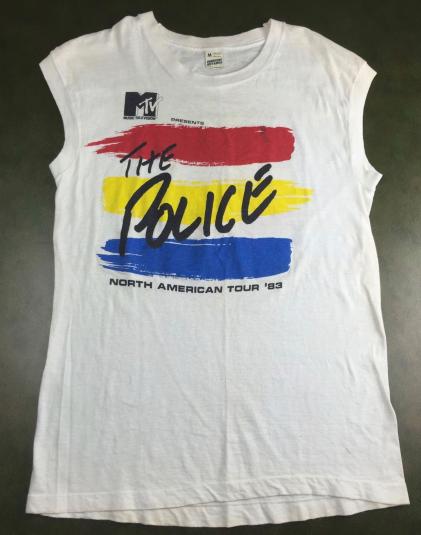 Vintage 1983 MTV The Police North American Tour T-Shirt