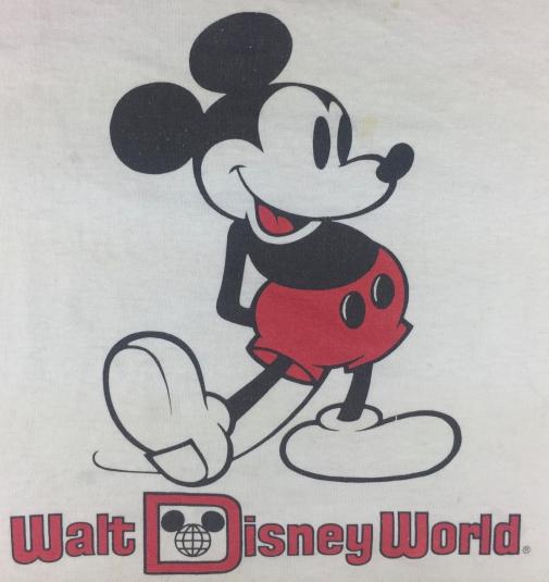 Vintage 80s Mickey Mouse Walt Disney World Raglan T-Shirt