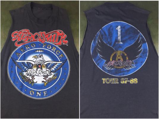 Vintage 1987-88 Aerosmith Aero-Force One Concert T-Shirt
