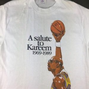 Vintage 1989 Kareem Abdul-Jabbar Lakers Basketball T-Shirt