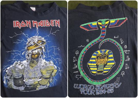 Vintage 1984-85 Iron Maiden World Slavery Tour T-Shirt