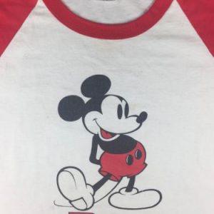 Vintage 80s Mickey Mouse Walt Disney World Raglan T-Shirt