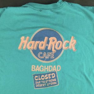 Vintage 1991 Desert Storm Baghdad Hard Rock Cafe T-Shirt