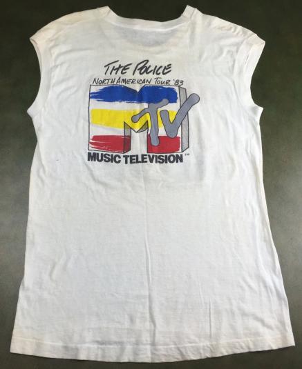 Vintage 1983 MTV The Police North American Tour T-Shirt