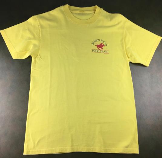 Vintage 1983 Hilton Head Polo Team Original Yellow T-Shirt