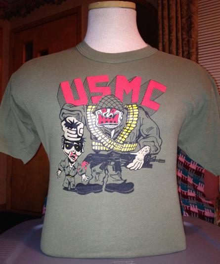USMC Marines Cartoon 1980s T-Shirt
