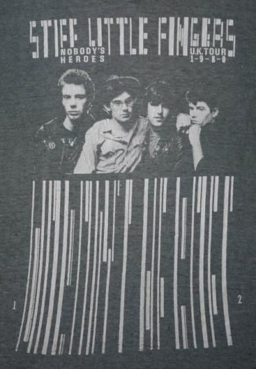 STIFF LITTLE FINGERS vintage 1980 UK tour t-shirt