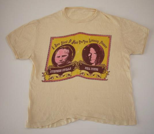 NEIL YOUNG & STEPHEN STILL vintage 1976 tour t-shirt
