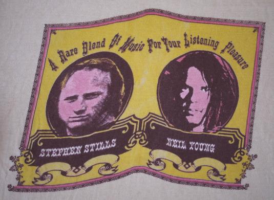 NEIL YOUNG & STEPHEN STILL vintage 1976 tour t-shirt