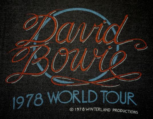 DAVID BOWIE vintage 1978 tour t-shirt