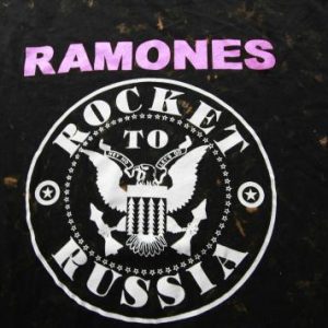 Repro of vintage 1977 Ramones Rocket To Russia t-shirt