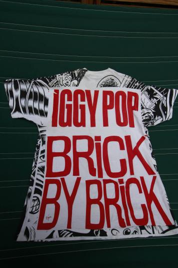 Rare Iggy Pop Brick By Brick vintage promo t-shirt