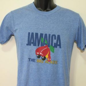 Jamaica The Big Ackee fruit vintage light blue t-shirt Small